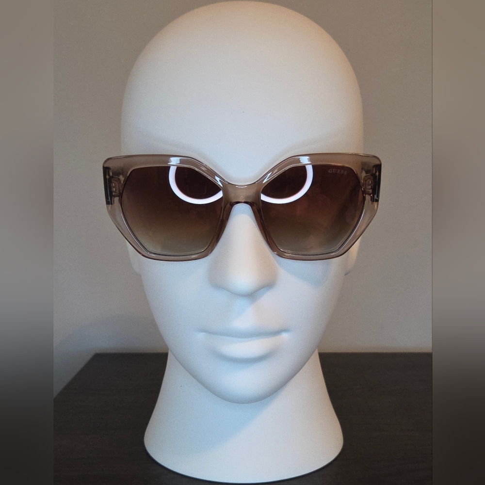 Guess GU7741 Oversized Geometric Sunglasses Tortoiseshell Brown 57-17-140 NEW